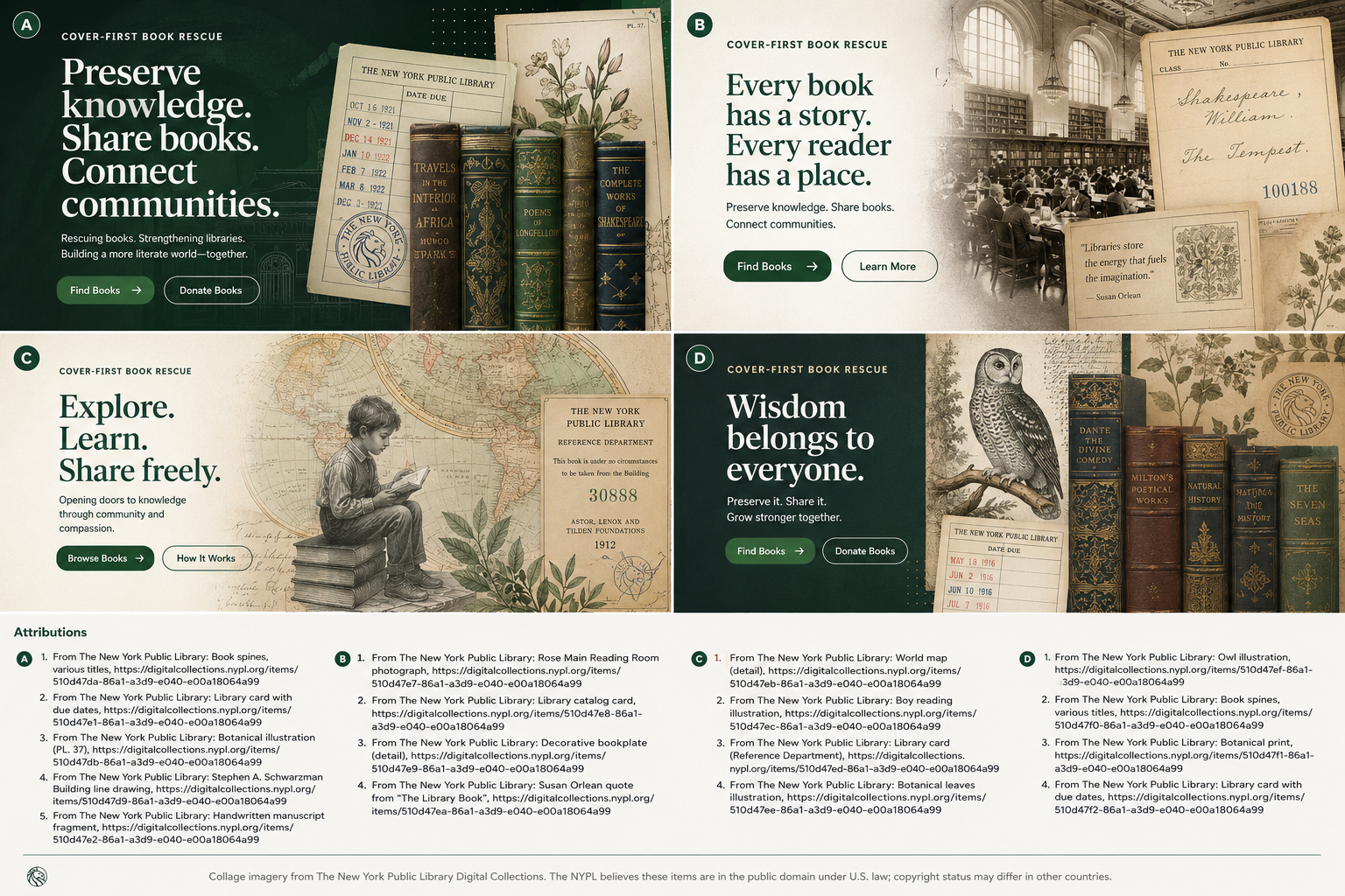 Let Books concept cover showing mobile-first book rescue and library workflow visuals